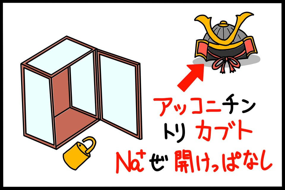 アコニチンの特徴を暗記するためのゴロイラスト